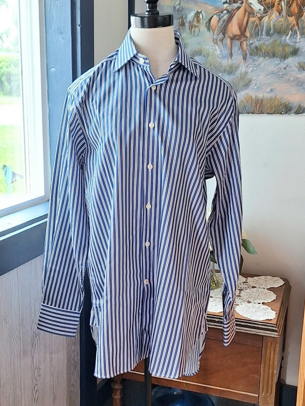 Charles Tyrwhitt Luxury Cotton Button Down Dress Shirt RN#116036 15/33IN, NWOT